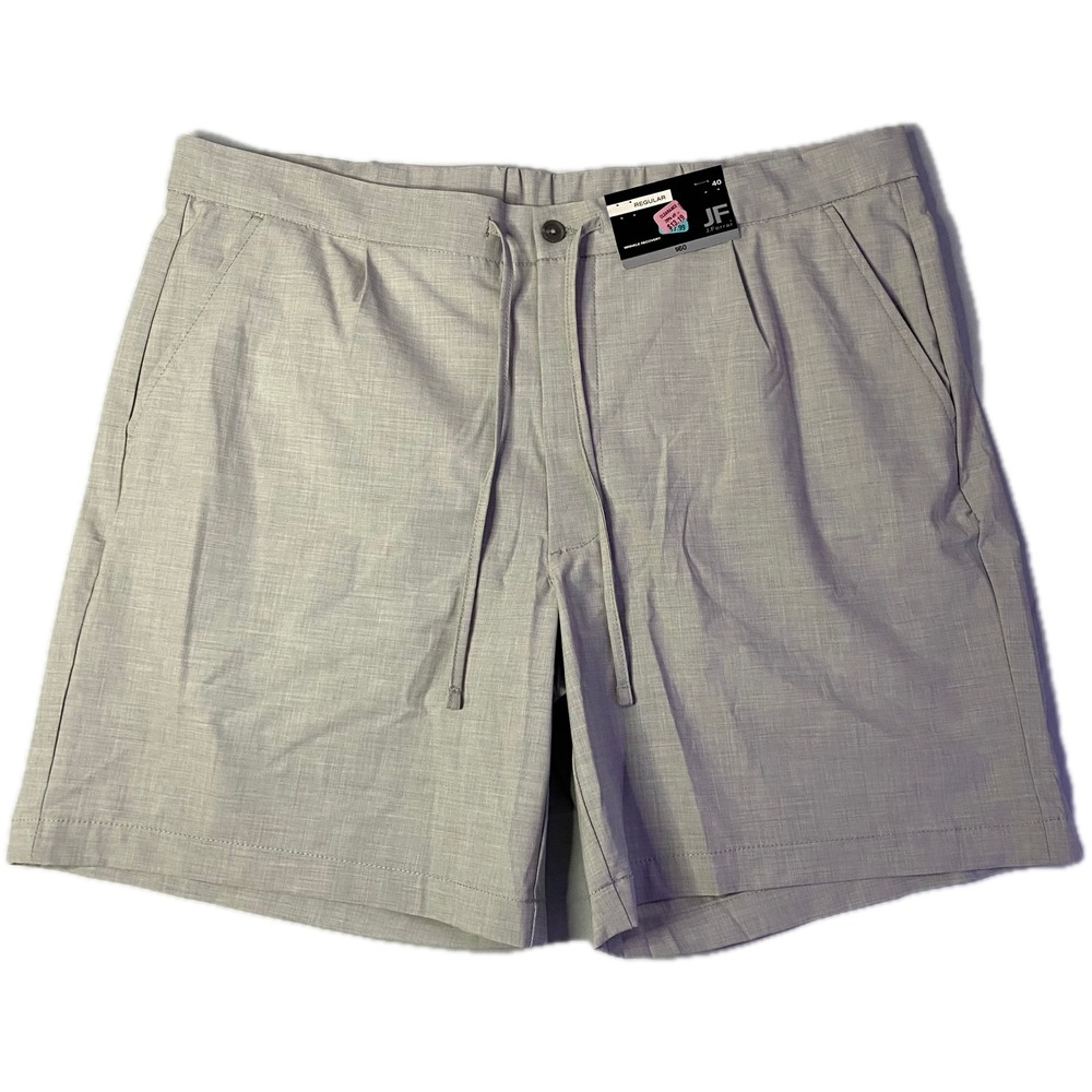 J.Ferrar Shorts Mens 40‎ Gray NWT Regular Fit Wrinkle Recovery Drawstring 40D